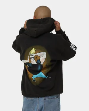 American Thrift X Johnny Bravo Johnny Bravo Vintage Hoodie Black Wash