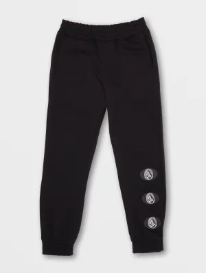 Big Boys Stone Stacker Fleece Pants - Black