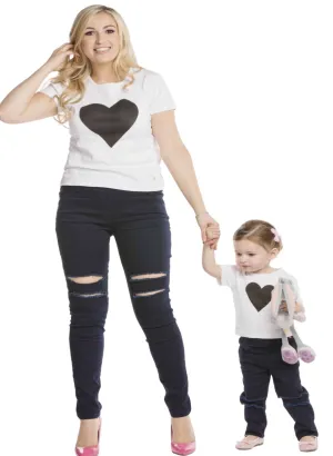 Black Heart & Mini Black Heart T-Shirts