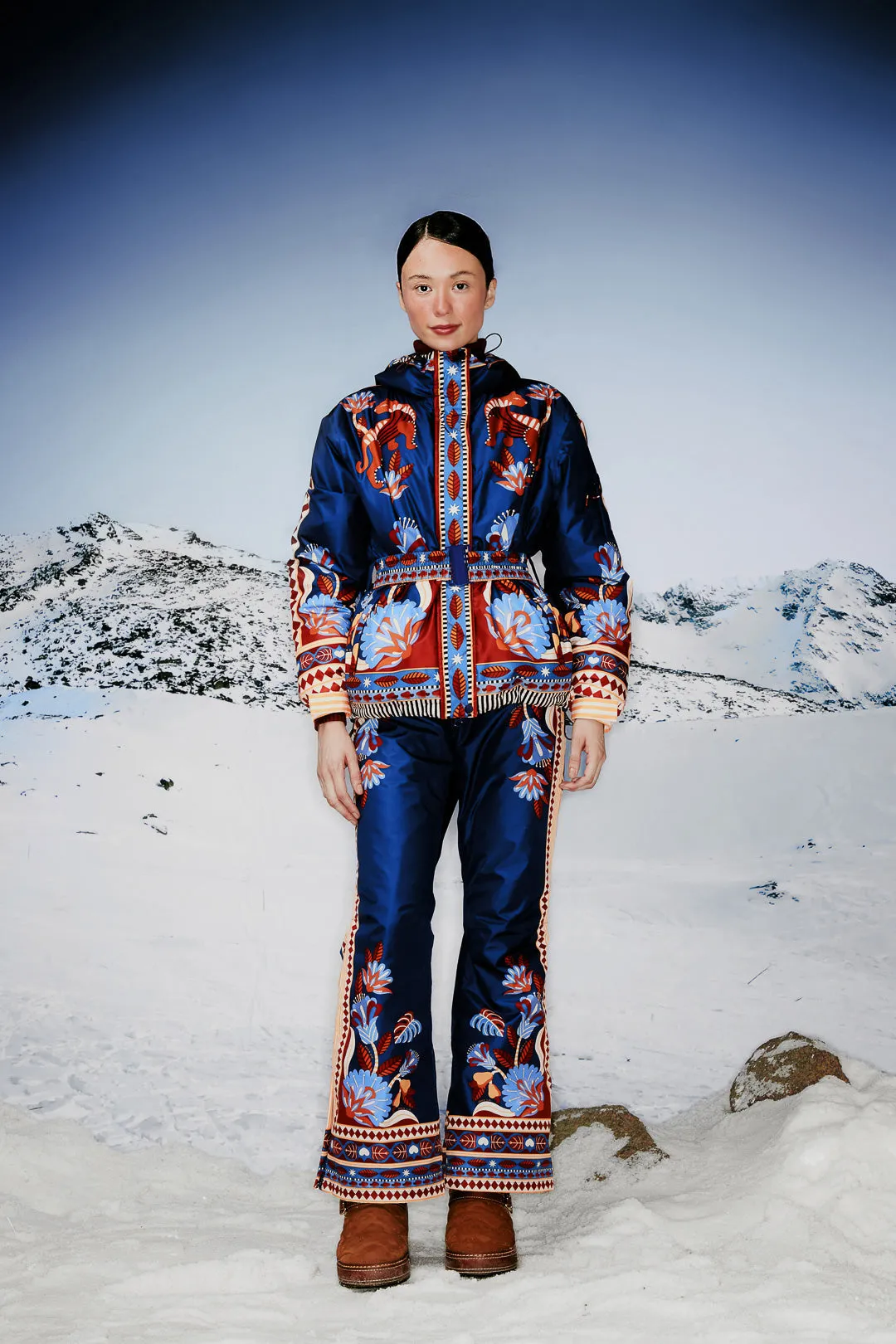 Blue Nature Beauty Ski Pants