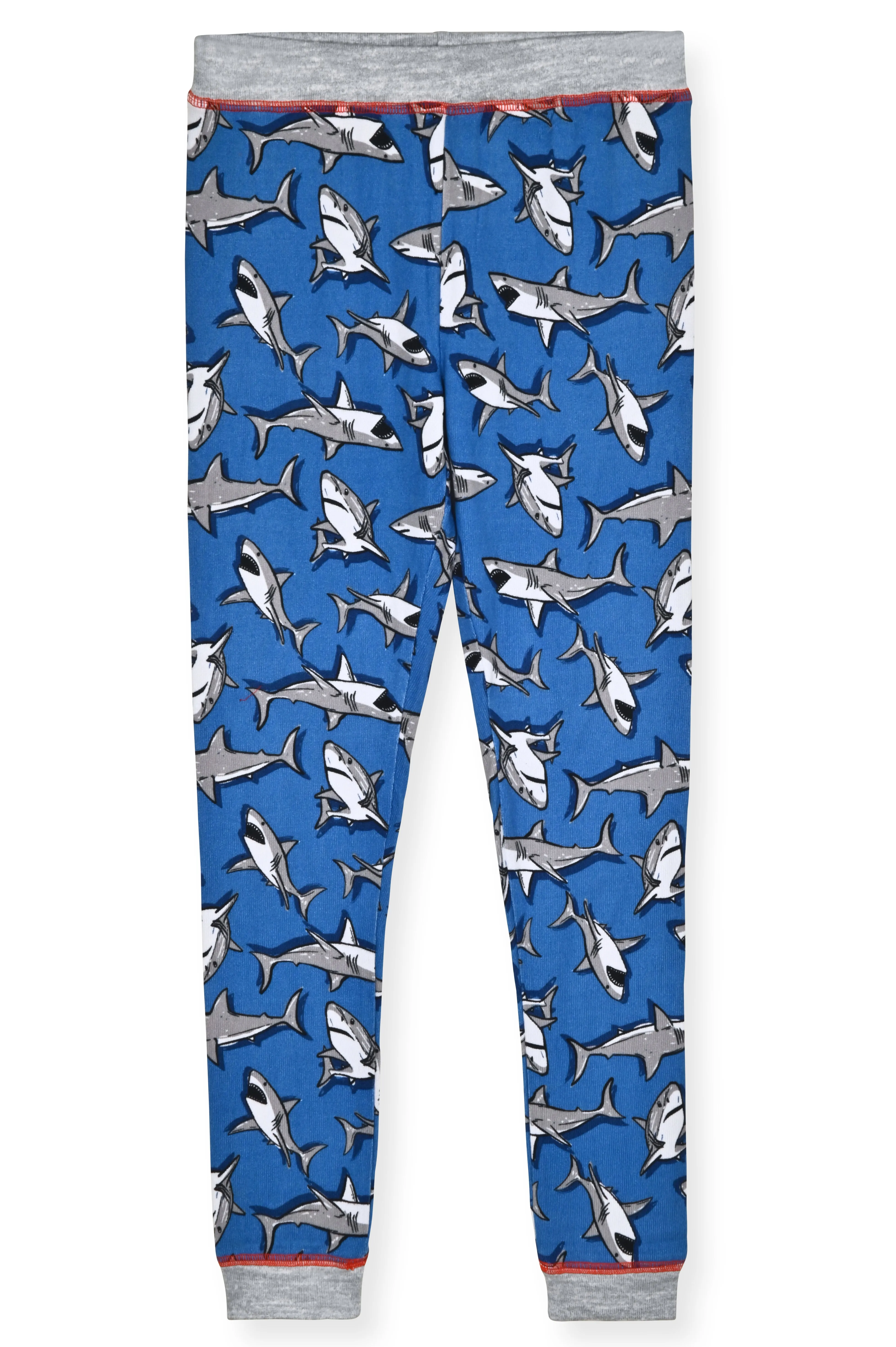 Boys 2- Piece Super Soft Jersey Snug Fit Pajama Set- Sharks.