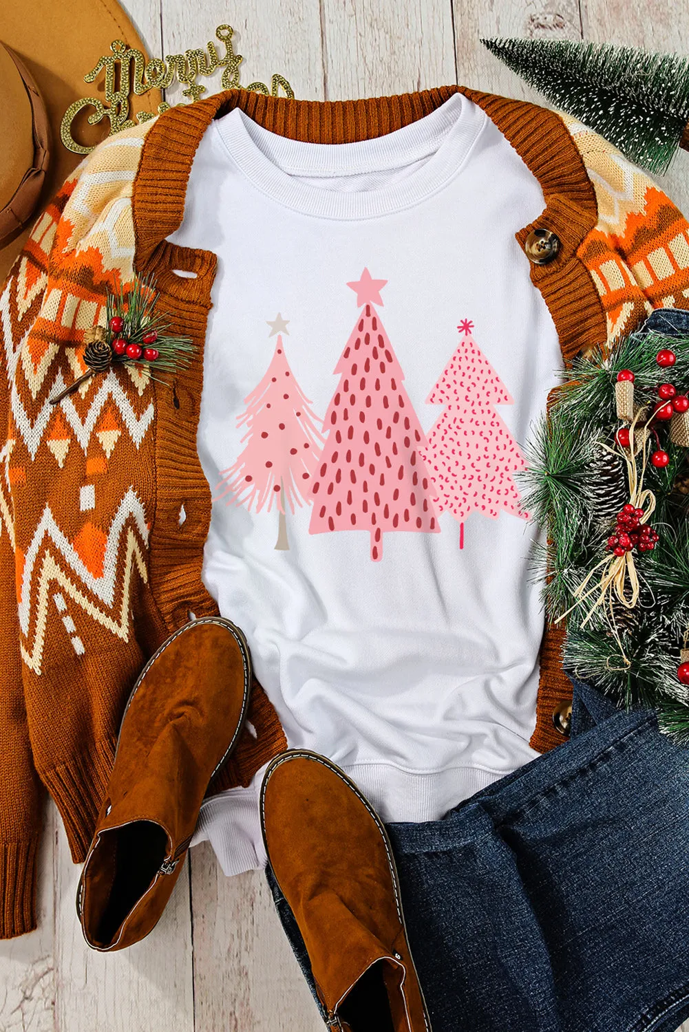 Christmas Tree Pullover Sweatshirt