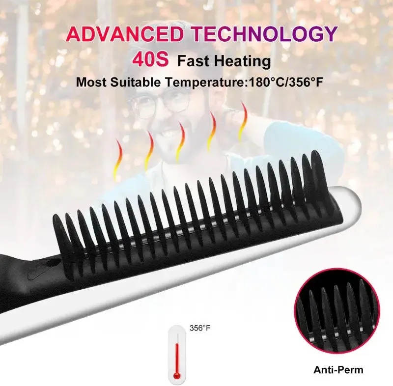 Cordless Hair & Beard Straightener Comb