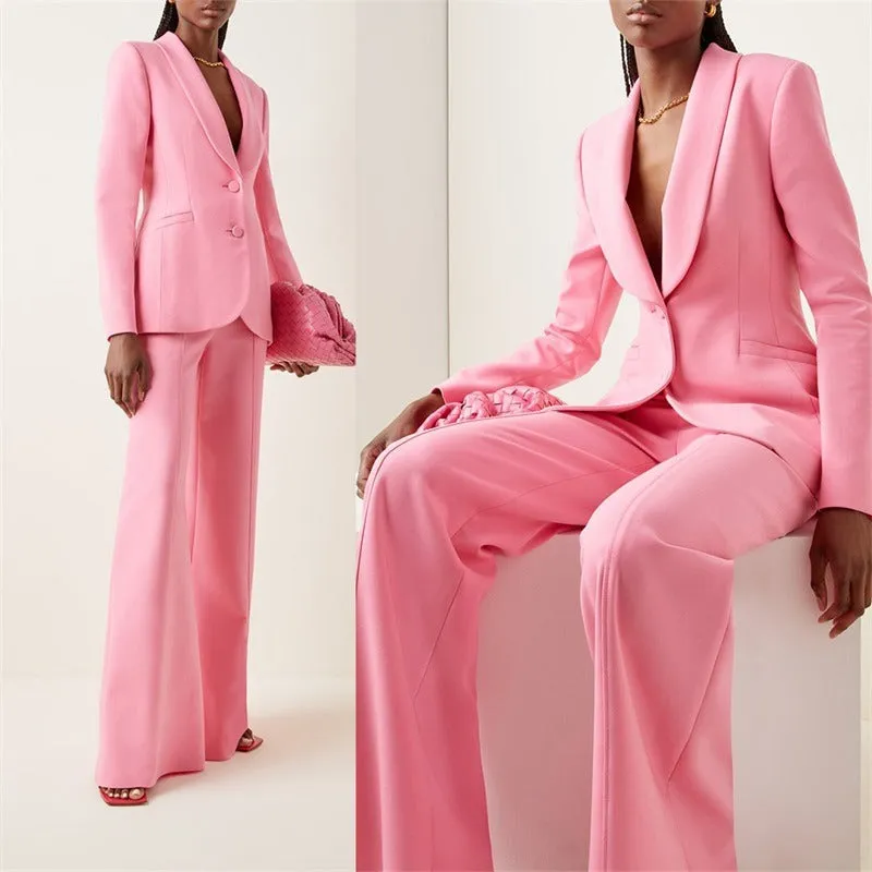 Designer Pink Cotton Women's Suit for Formal Occasions and Office Wear