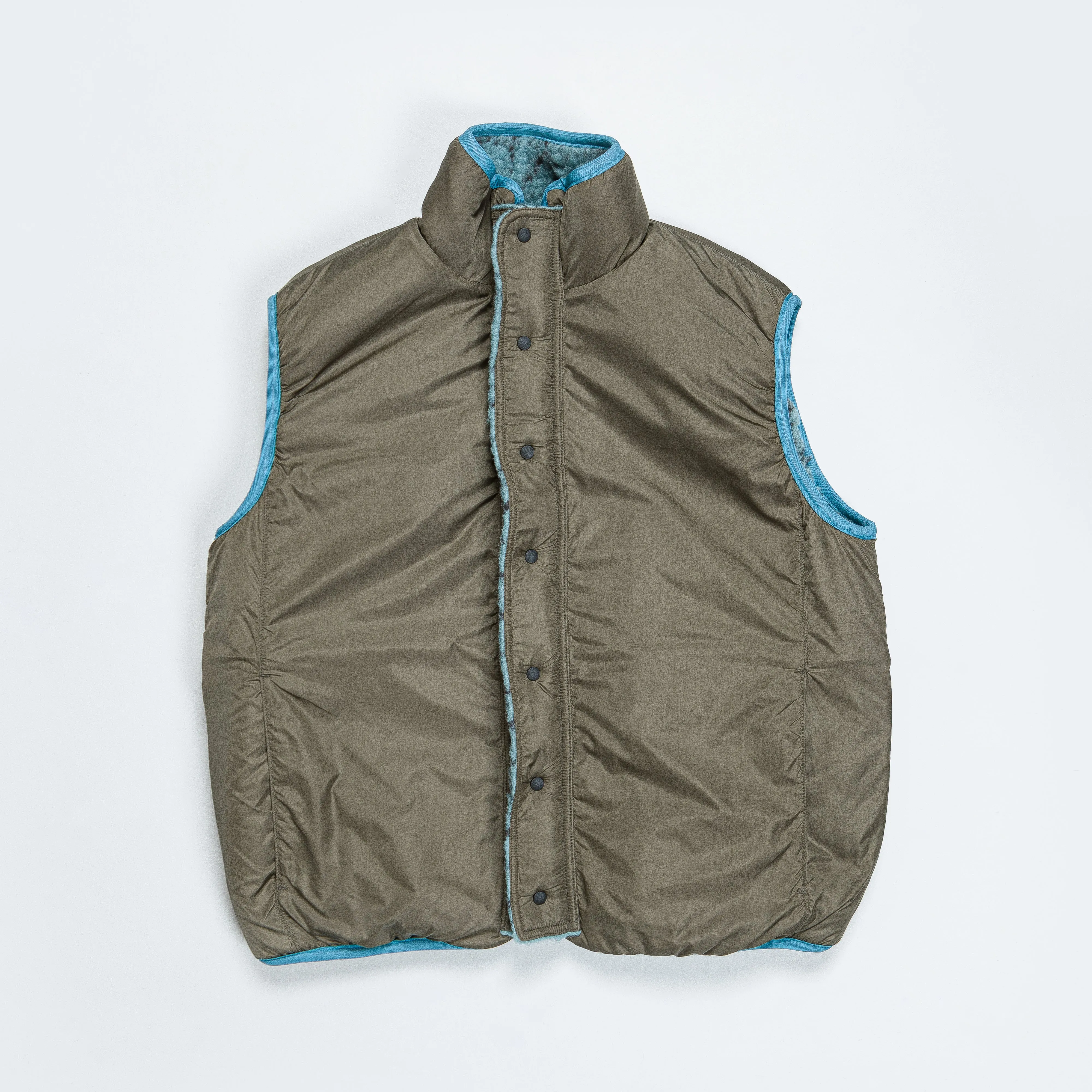 DO-GI SASHIKO Boa Fleece Reversible Vest - Blue