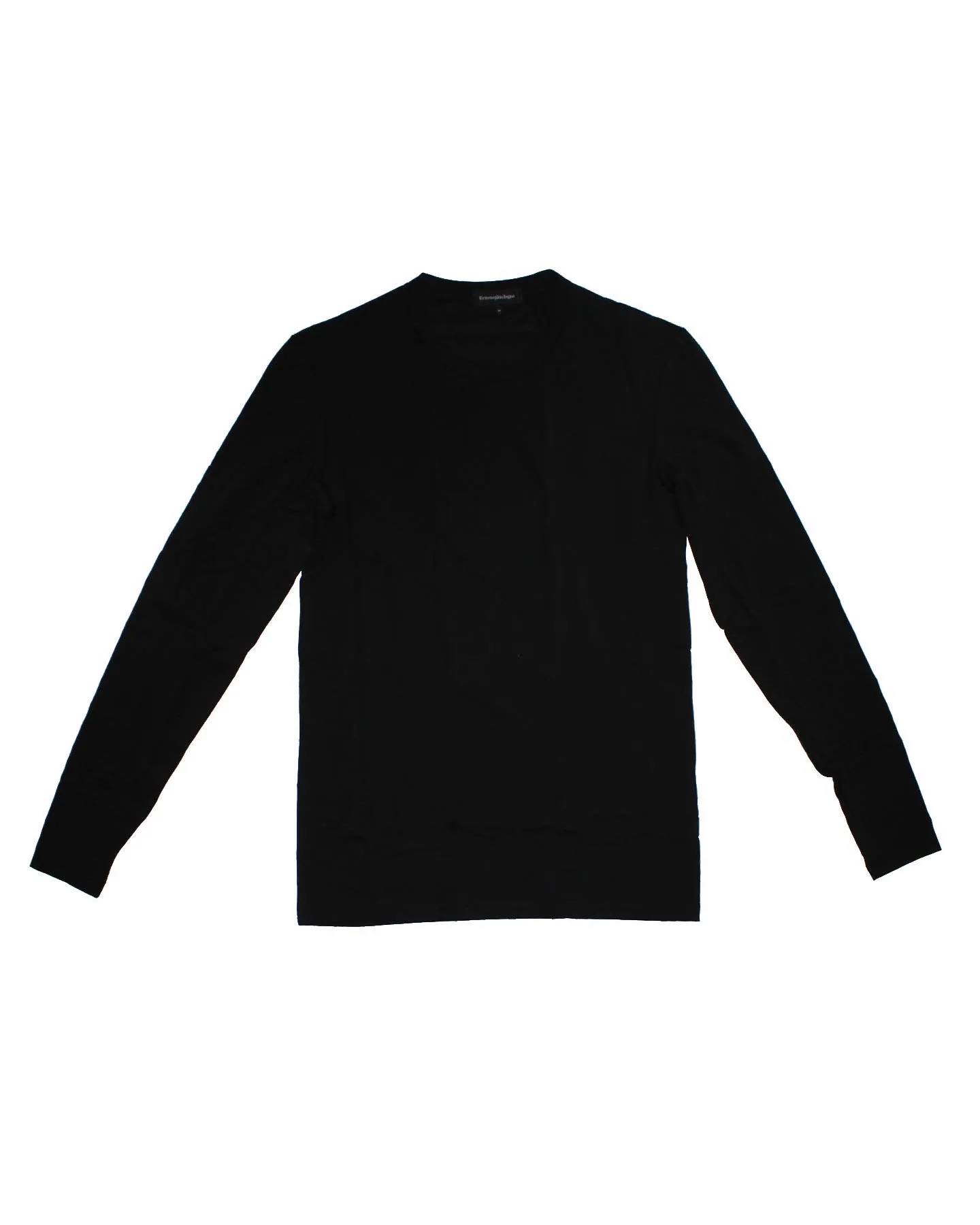 Ermenegildo Zegna Long Sleeve T-Shirt Black S SALE