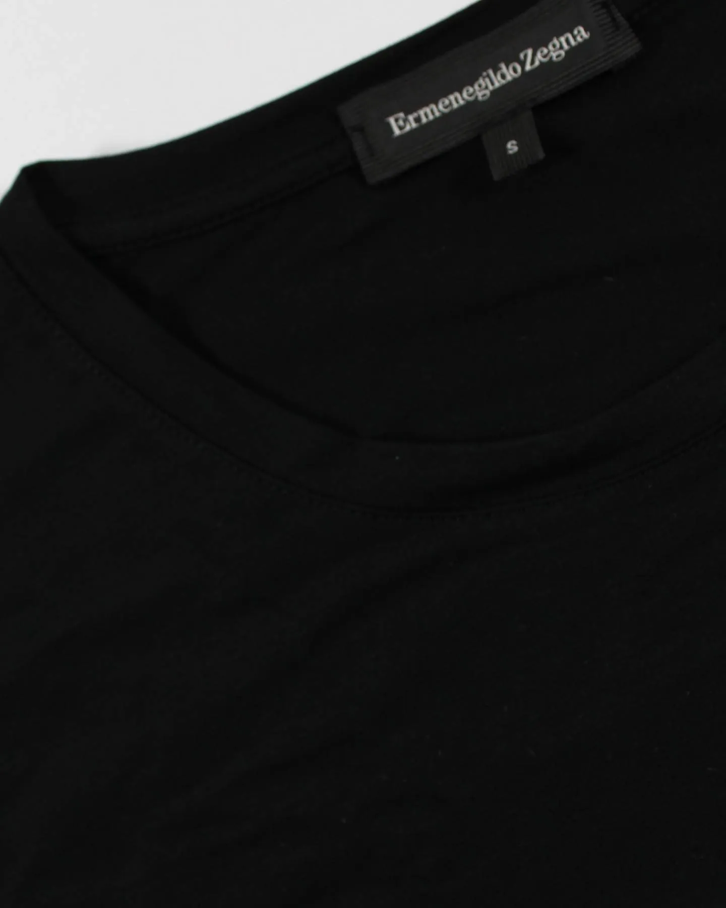 Ermenegildo Zegna T-Shirt Round Neck Black Micromodal XXXL