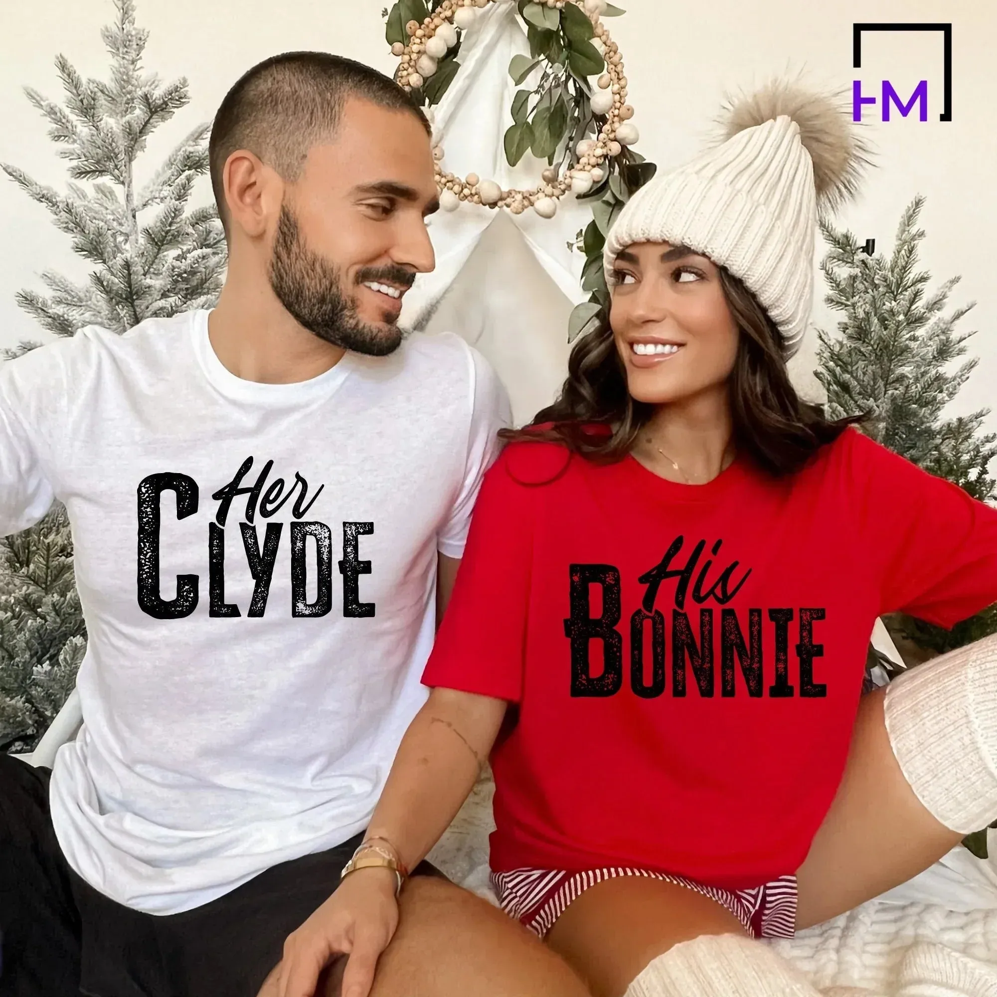 Funny Couples Shirts, Bonnie Clyde Gift for boyfriend, Wife, Husband, Engagement Announcement, Cute Couples Sweater/Hoodie, Wedding Present