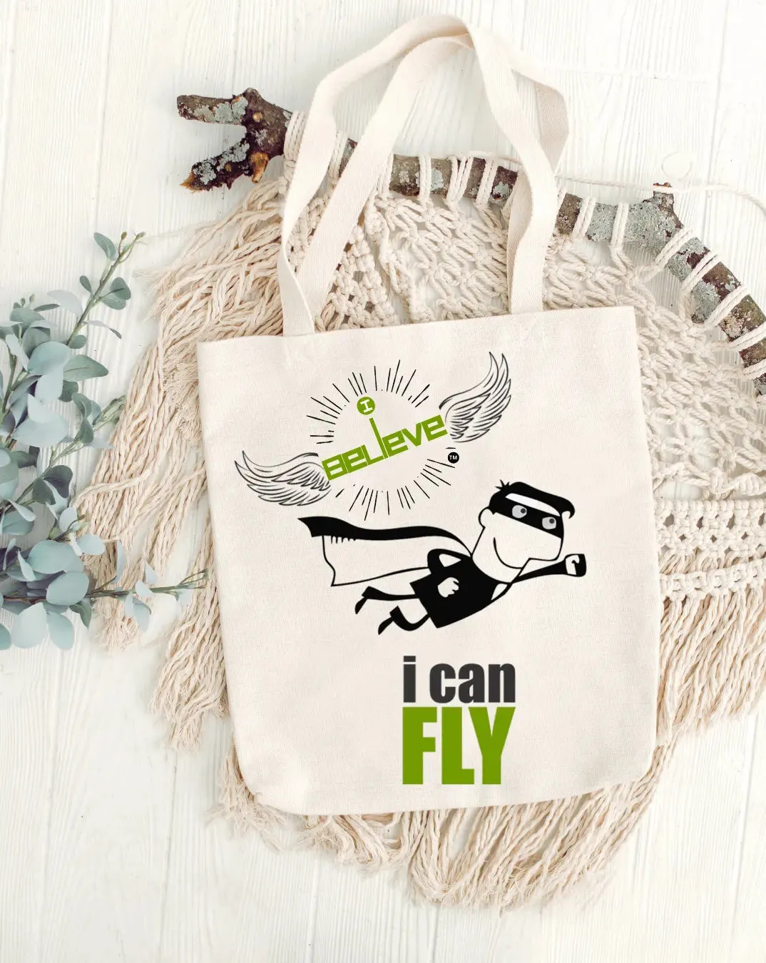 I Believe I Can Fly Daily Thaila -  Canvas Reusable Bags