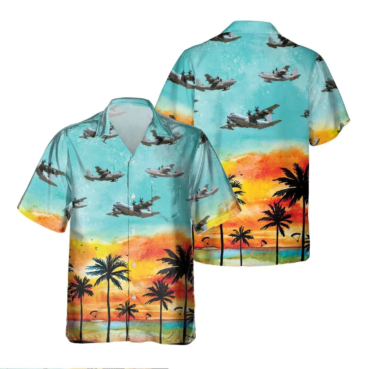 KC-130J Hercules KC130J USMC Hawaiian Shirt, Hawaiian Shirt for Men Dad Veteran, Patriot Day, Aircraft Shirts