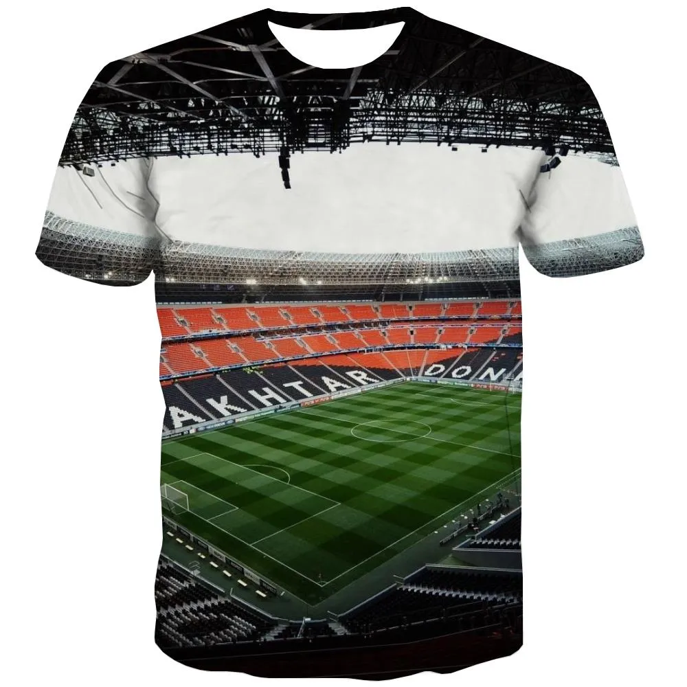 Lawn T shirts Men Football Tshirts Cool Athletics T-shirts 3d Stadium Shirt Print