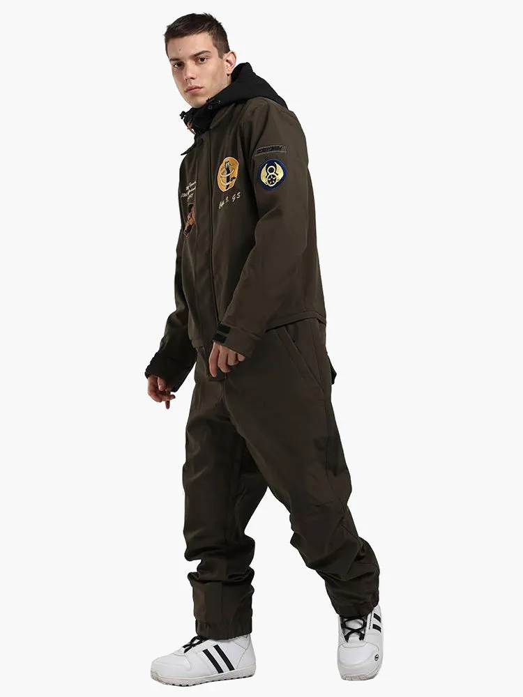 Men's Bombardment Group Special Collection Waterproof One Piece Snowboard Suits