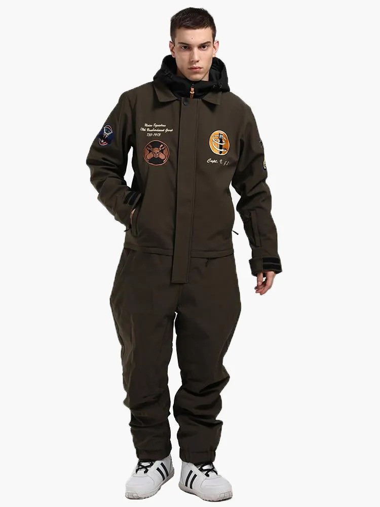 Men's Bombardment Group Special Collection Waterproof One Piece Snowboard Suits