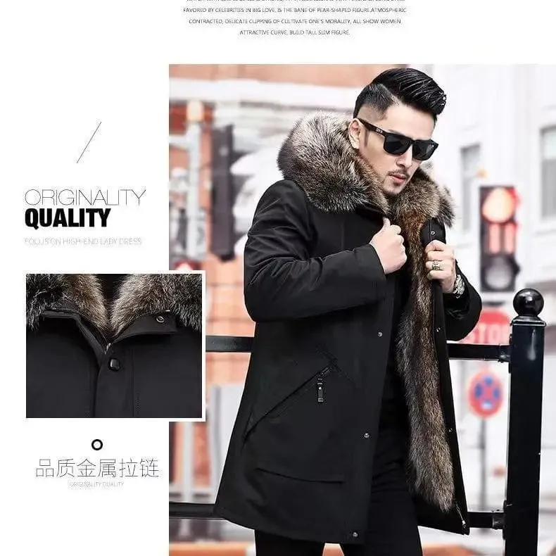 New imitation fox fur grass oversized plush men's coat,  autumn and winter  Jacket