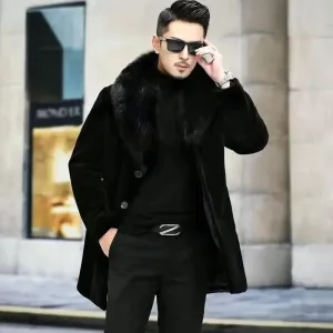 New imitation fox fur grass oversized plush men's coat, autumn and winter