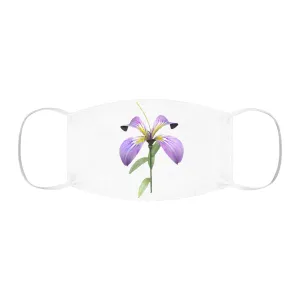 Purple Flower Snug-Fit Polyester Face Mask