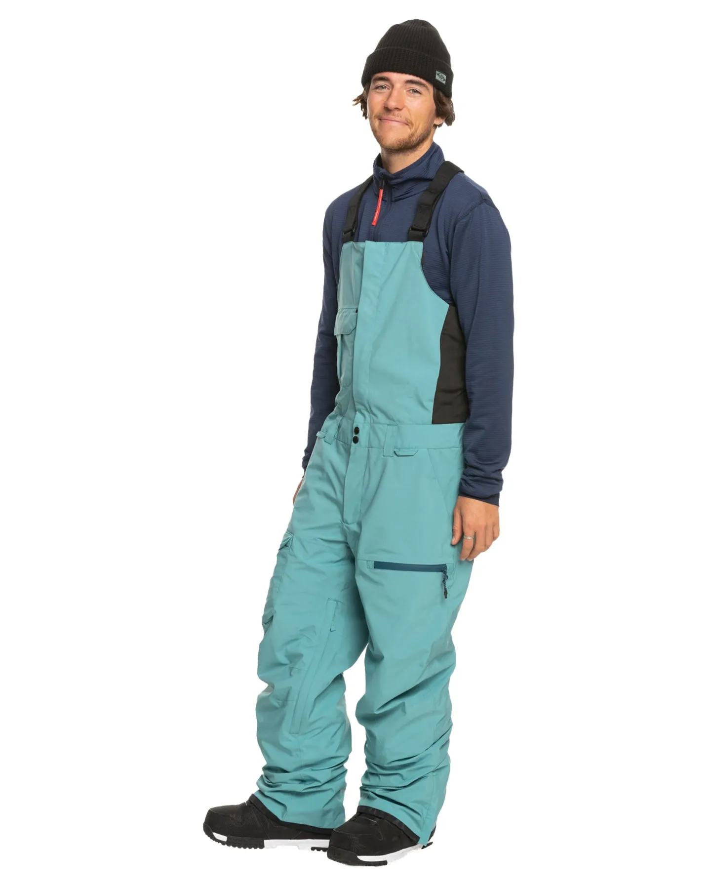 Quiksilver Men's Utility Technical Snow Bib Pants - Brittany Blue