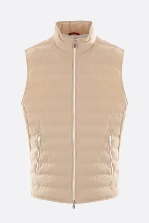 Quilted Stretch Nylon Down Vest