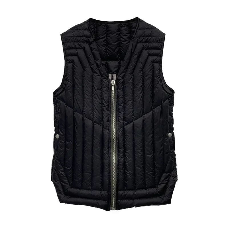 Ribbed Zipper Vest