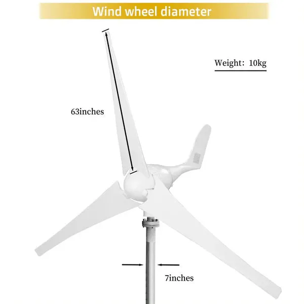 ROCKSOLAR 800W 12V Solar Wind Turbine Kit (600W Wind   200W Solar)