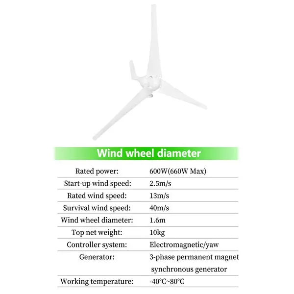 ROCKSOLAR 800W 12V Solar Wind Turbine Kit (600W Wind   200W Solar)