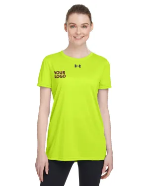 Under Armour Ladies Tech Customized T-Shirts, High Yellow