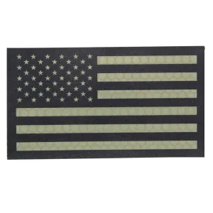 USA Flag Patch Reflective/Green