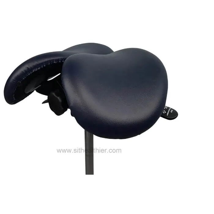 USA Patented Twin Tiltable Saddle Stool with Adjustable Seat Width and Center Gap [GENUINE LEATHER]