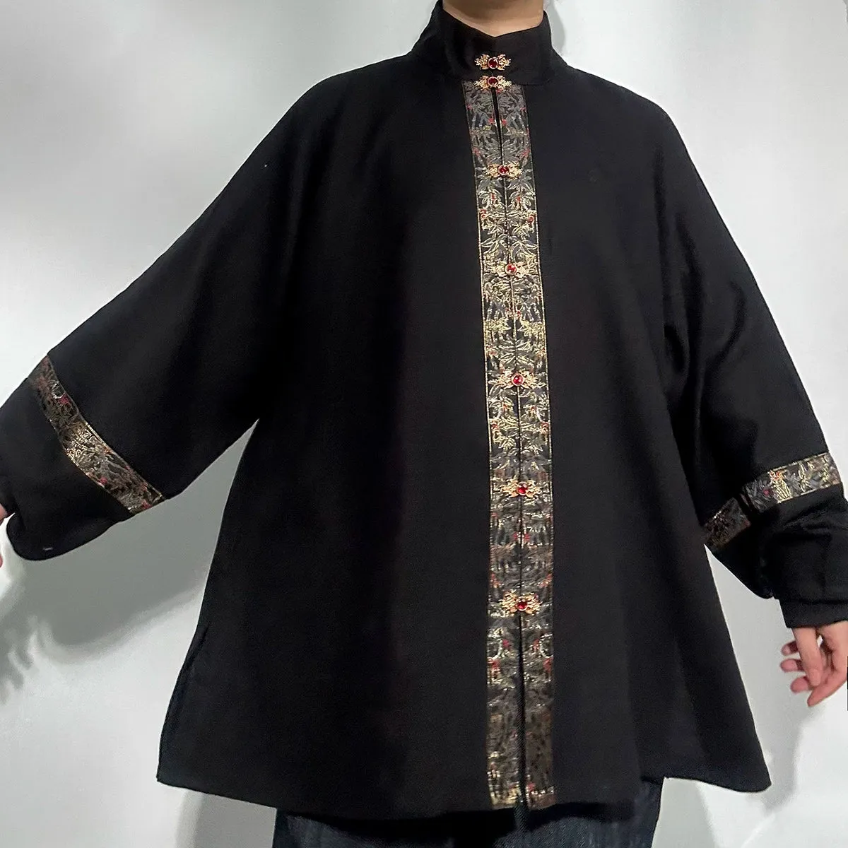 Yan Zhu 烟竹 Smoking Bamboo Men's & Unisex Ming Dynasty Liling Standing Collar Top