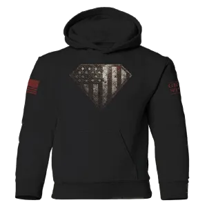 Youth Super Patriot Hoodie - Black